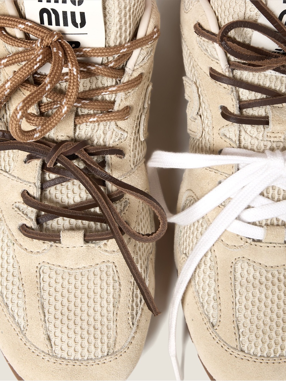 New Balance X Miu Miu 530 SL suede and mesh sneakers